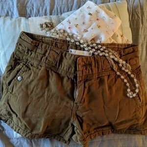Hei hei size 0 brown shorts